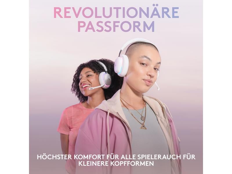 Logitech Headset G735 Weiss Kabelloses Gaming-Headset mit Lightspeed-Empfänger und dezenter RGB-Beleuchtung