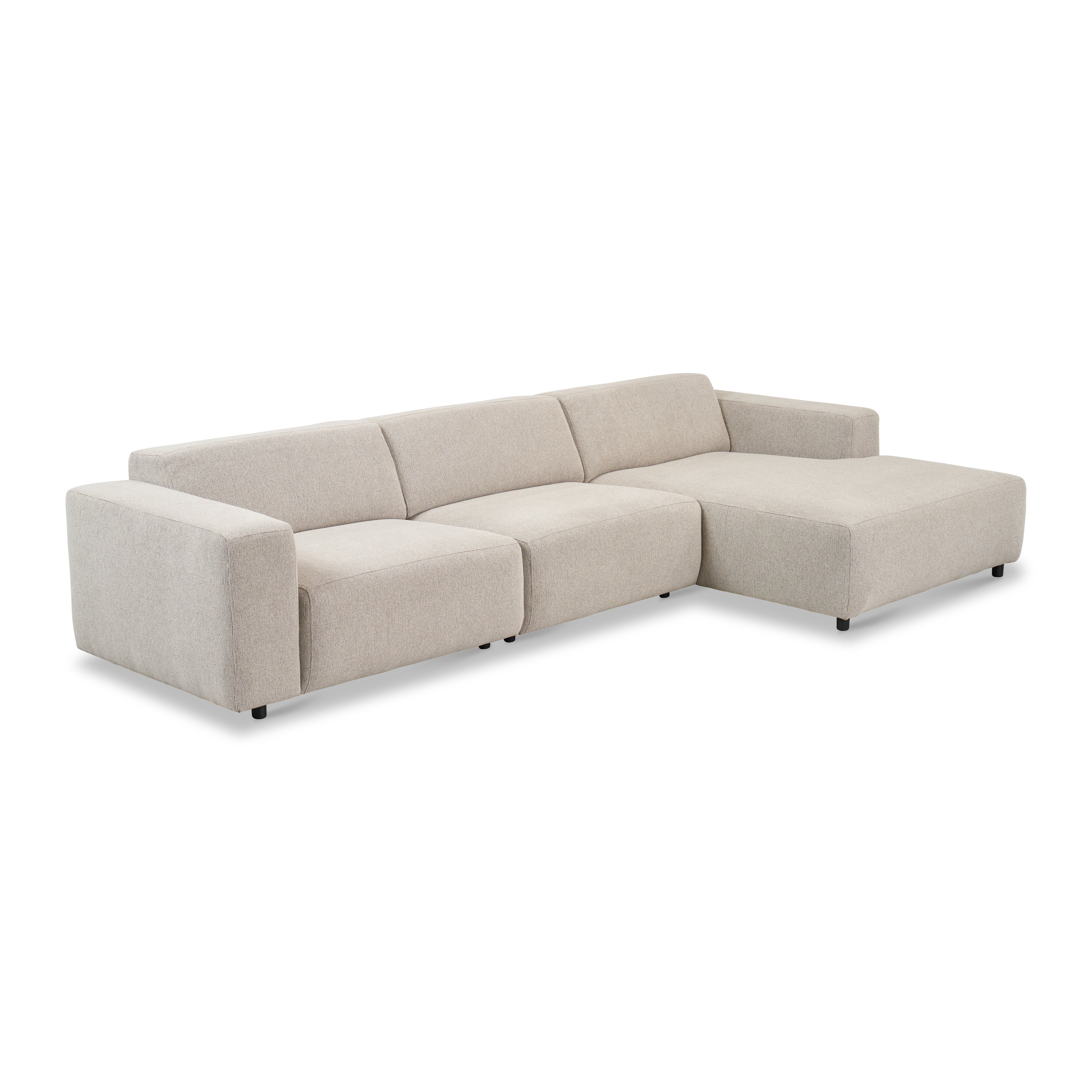 by fonQ Nova Hoekbank met Chaise Longue Rechts - Naturel Melange