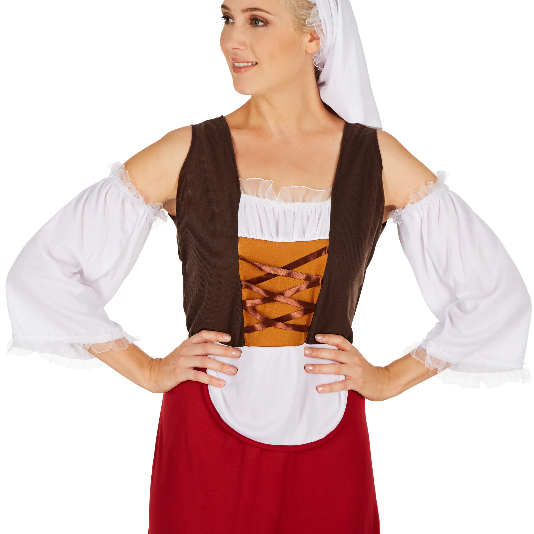 tectake® Frauenkostüm Mittelalter Magd