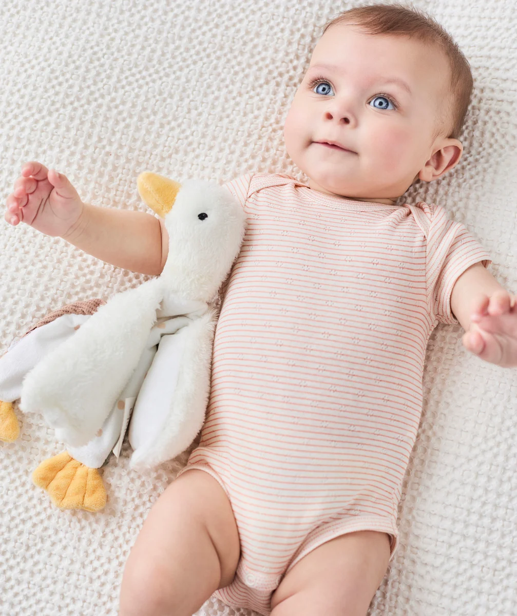 LOT DE 3 BODIES ROSE ET BLANC EN COTON BIO