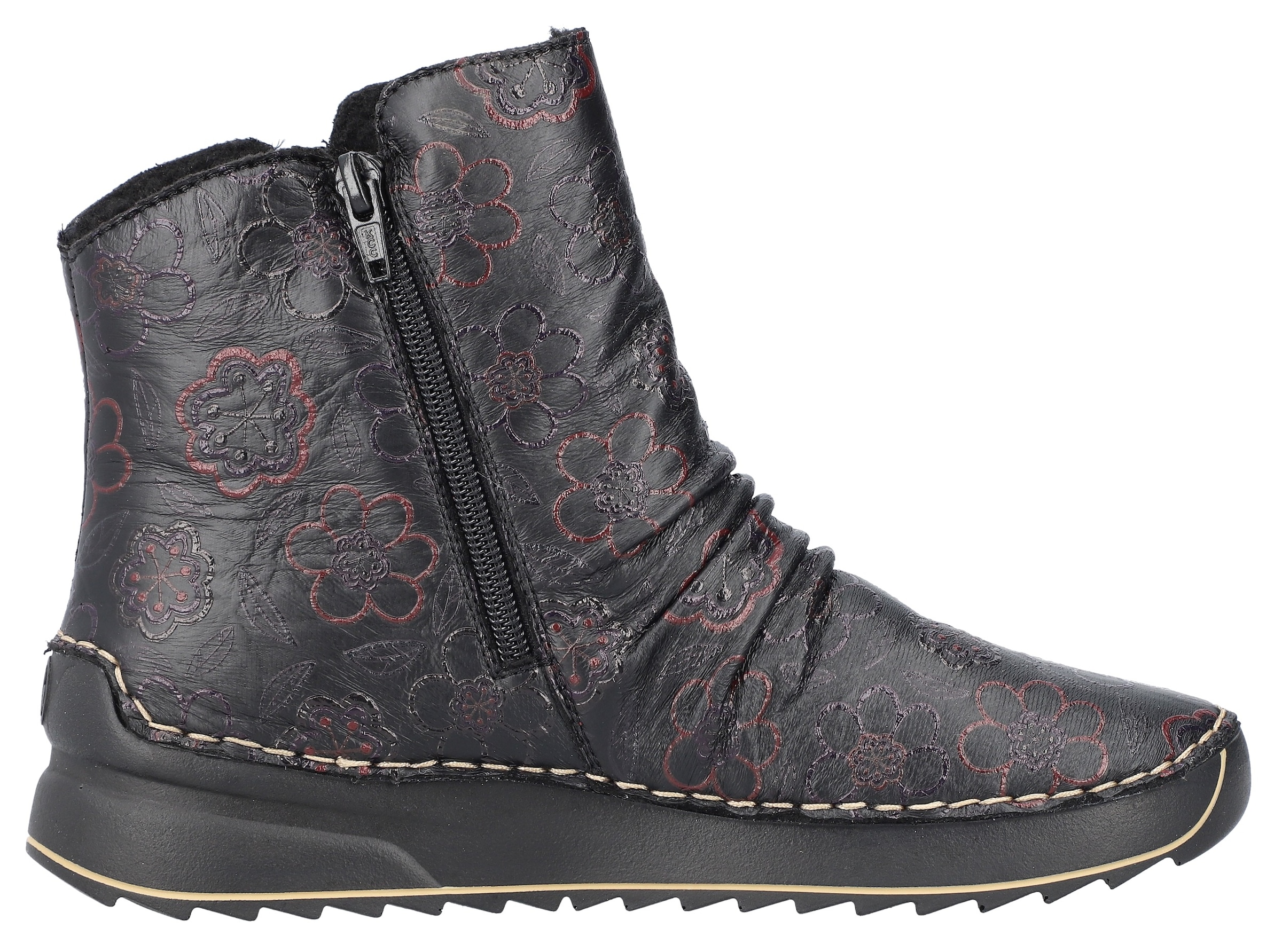 Rieker Winterboots  , Plateaustiefelette, Print-Boots mit Aussenreissverschluss