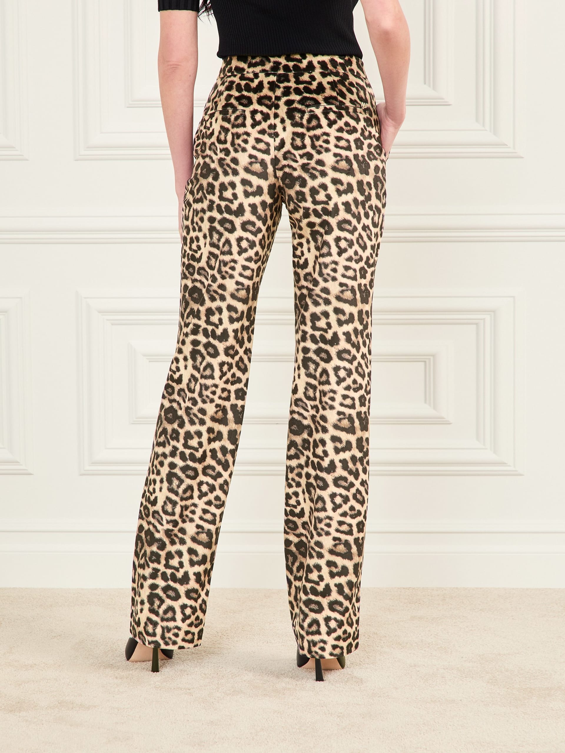 Calça de veludo estampada Pamela