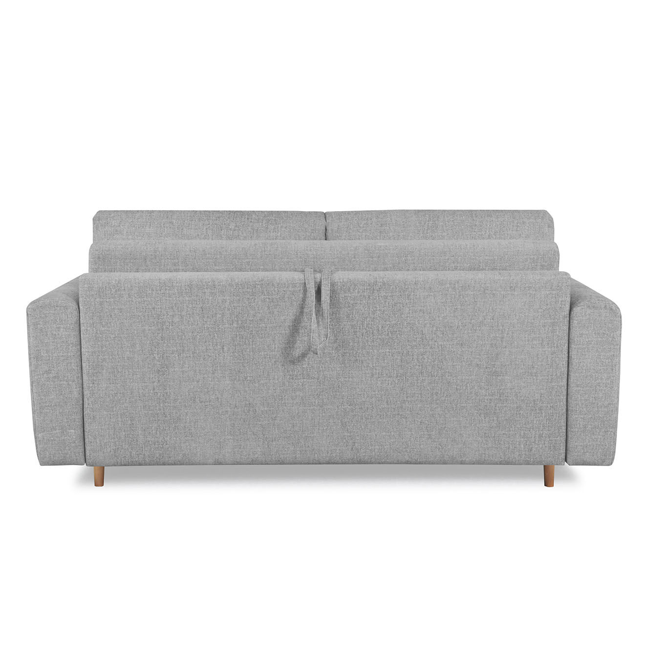Bobochic Canapé droit cocoone convertible express  gris clair - 200x105x98 cm