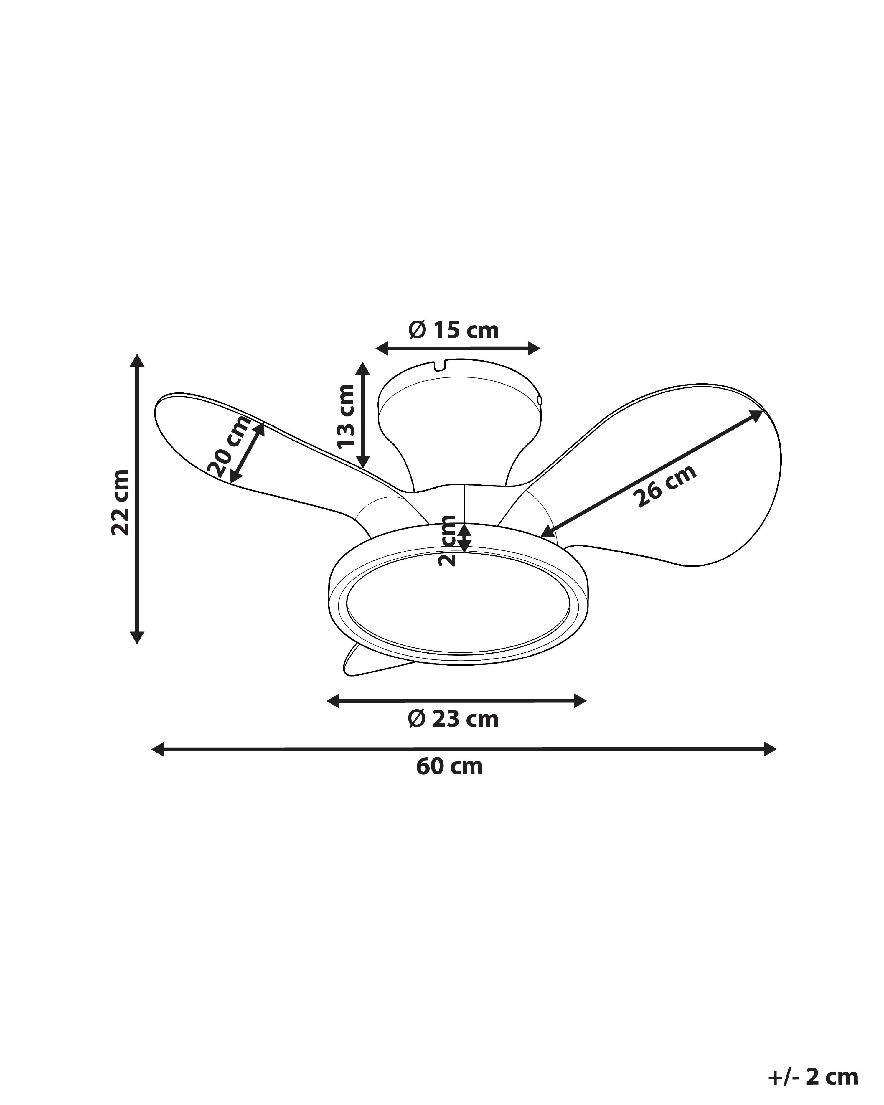Plafondventilator met verlichting PUNTI met afstandsbediening LED Wit