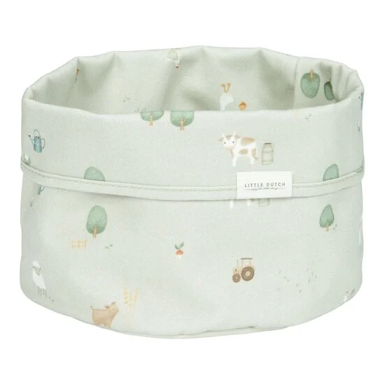Little Farm Panier de commode rond   Vert        de               Little Dutch