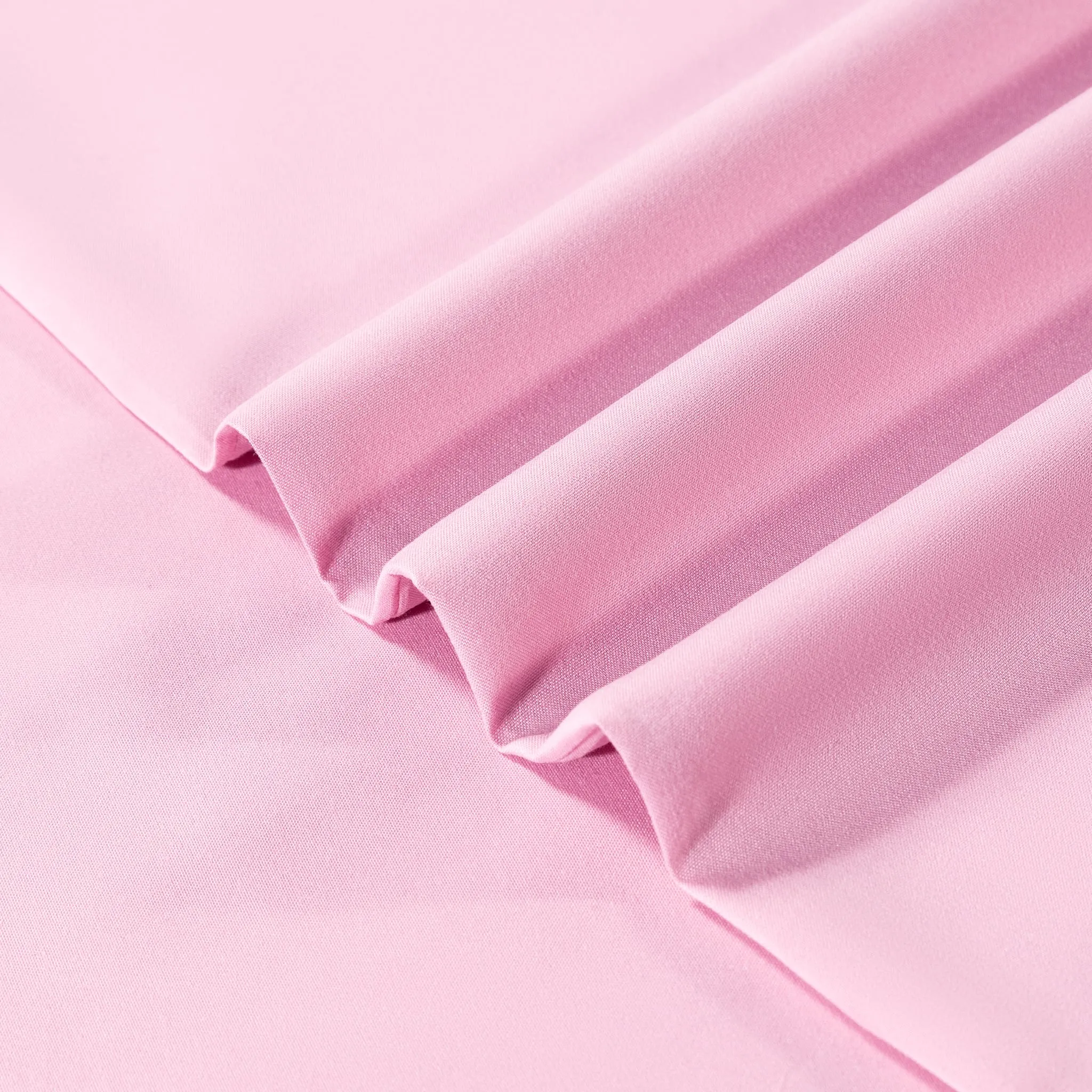 Cathay Home Ensemble Draps Lit Simple - Rose