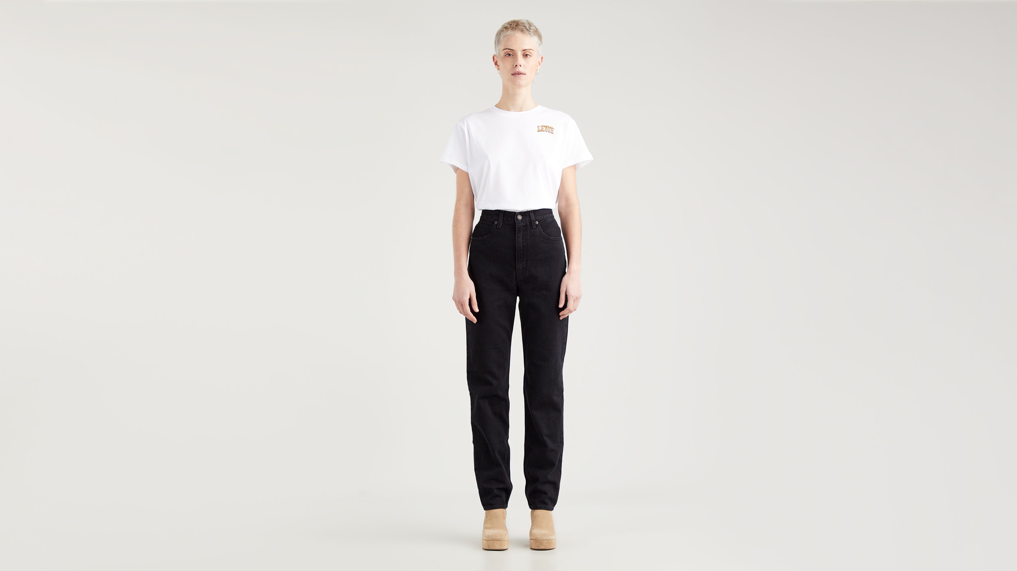 Jean droit taille haute ’70 slim - Trainwreck - Noir