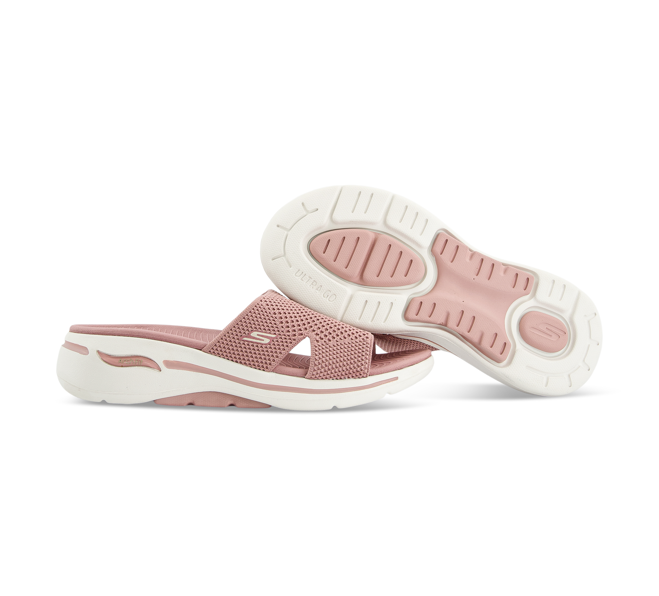 Skechers Go Walk - Pantoletten rosa