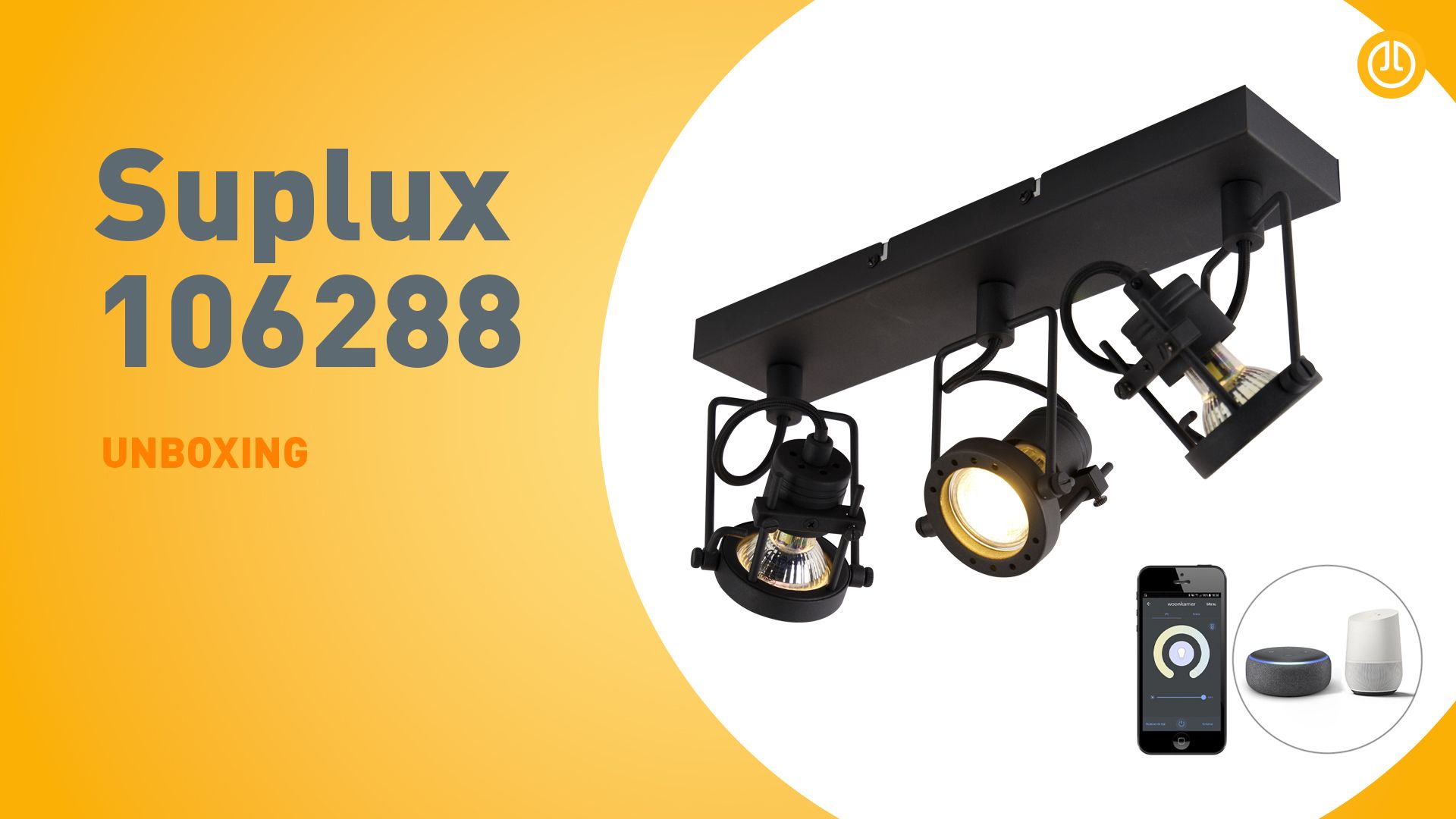 Smart spot zwart 3-lichts incl. Wifi GU10 - Suplux