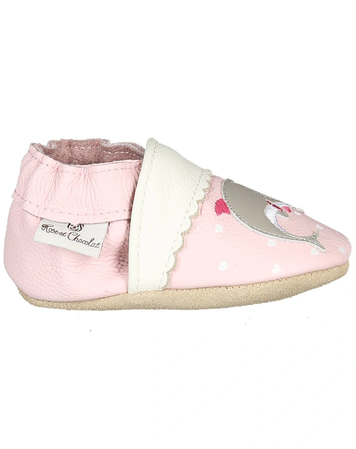 Krabbelschuhe CLASSICZ DOLPHIN HEARTS in rosa