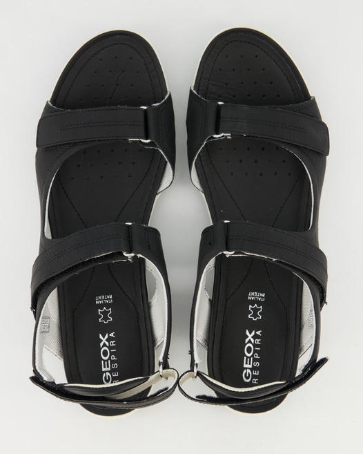 Geox SAND.VEGA A - NBK SYNT.LEA Sandalen in Schwarz