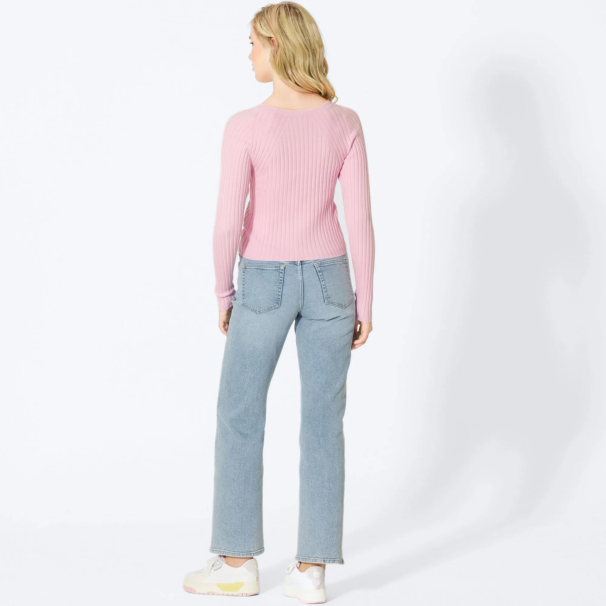 Damen-Jeans mit weitem Bein