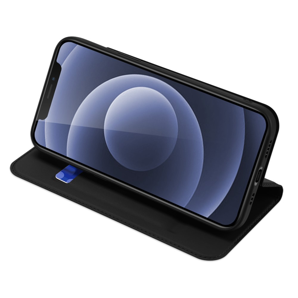 iPhone 13 Flip Wallet Cover Leder Tasche - Schwarz