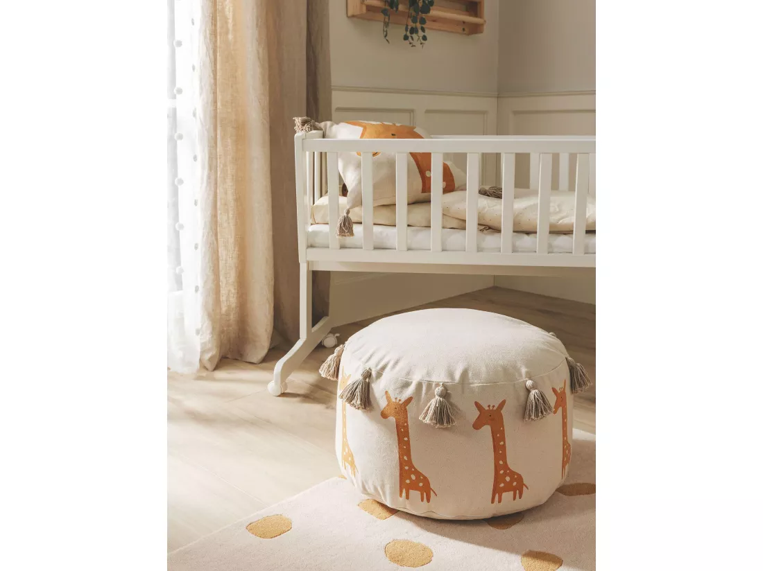 Pouf Savannah Jaune 45x45x25 cm