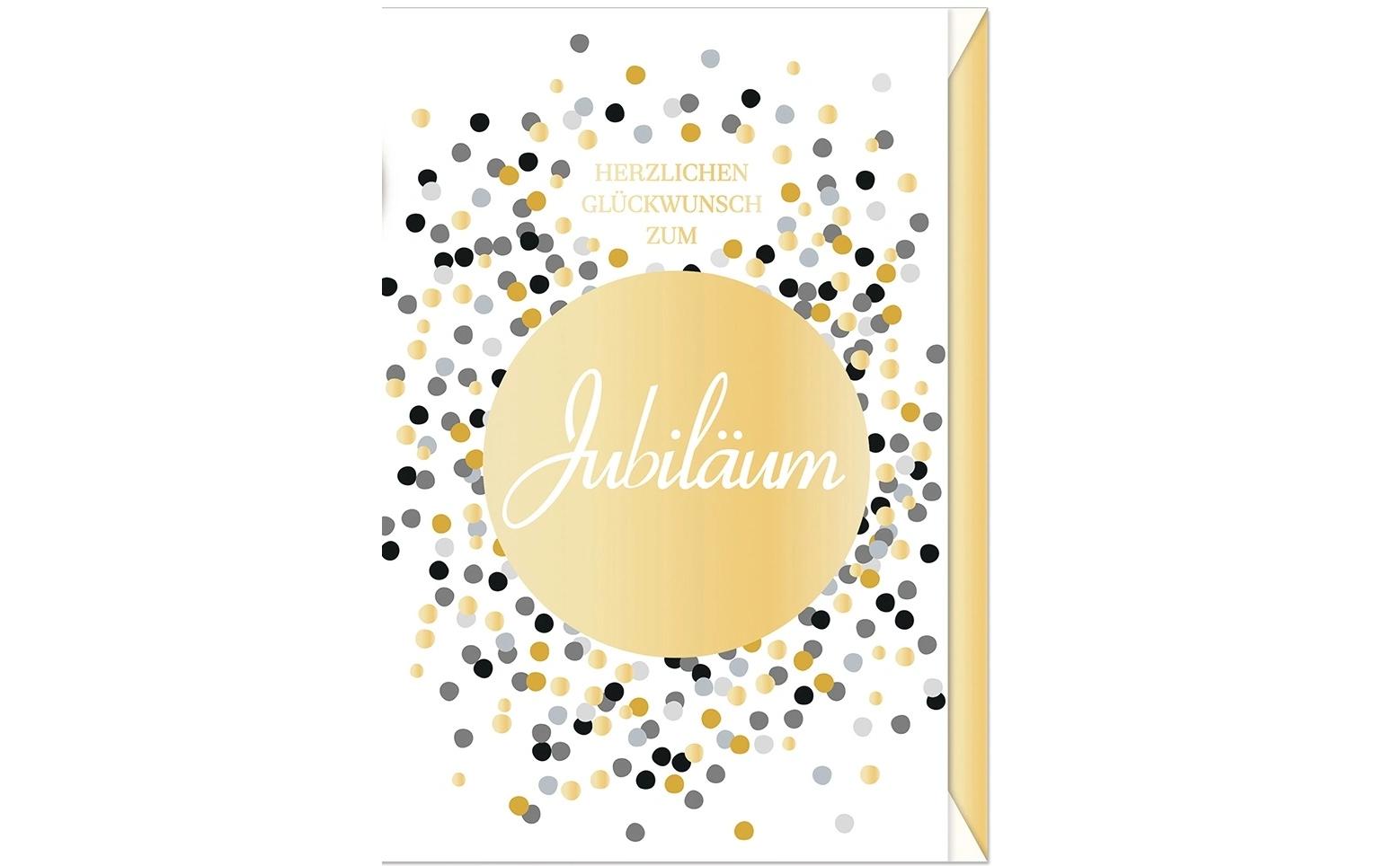 Jubiläumskarte Konfetti B6Grusskarte zum Jubiläum