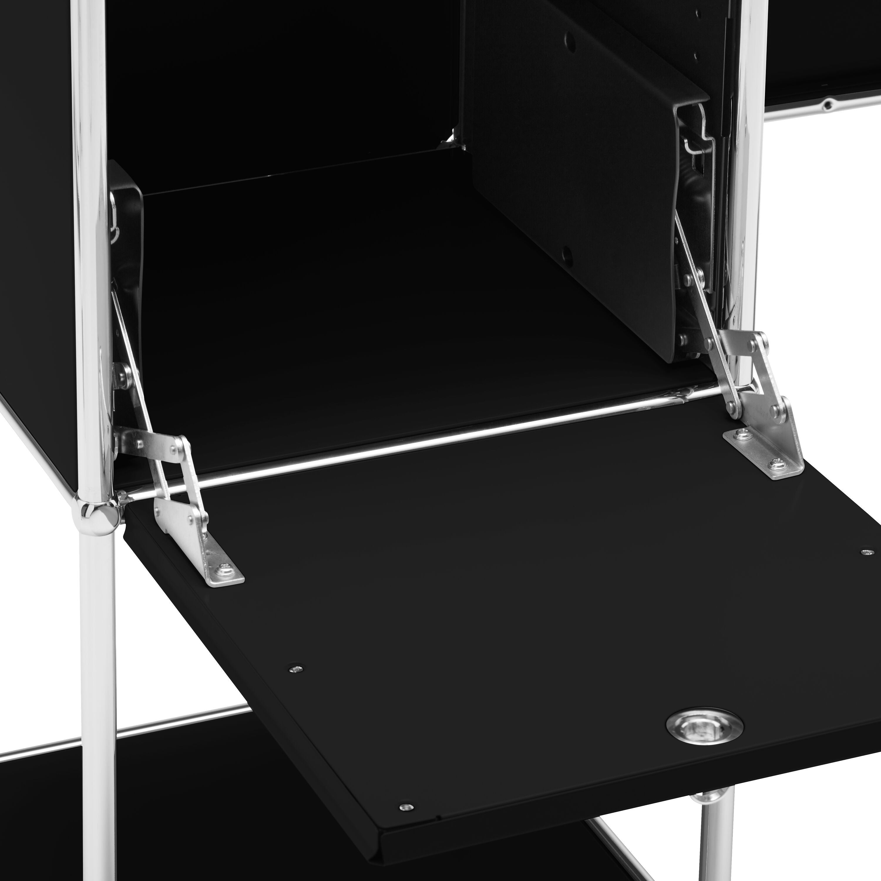 FLEXCUBE Schreibtisch - Schwarz / B: 152.0 cm x T: 40.0 cm x H: 80.0 cm