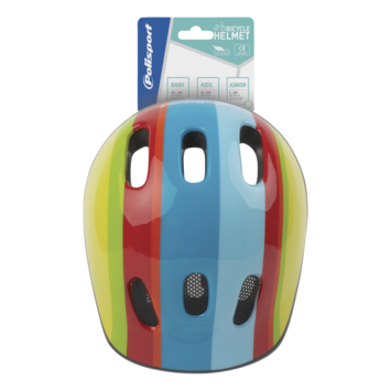 Polisport kinderfietshelm 44/48cm regenboog