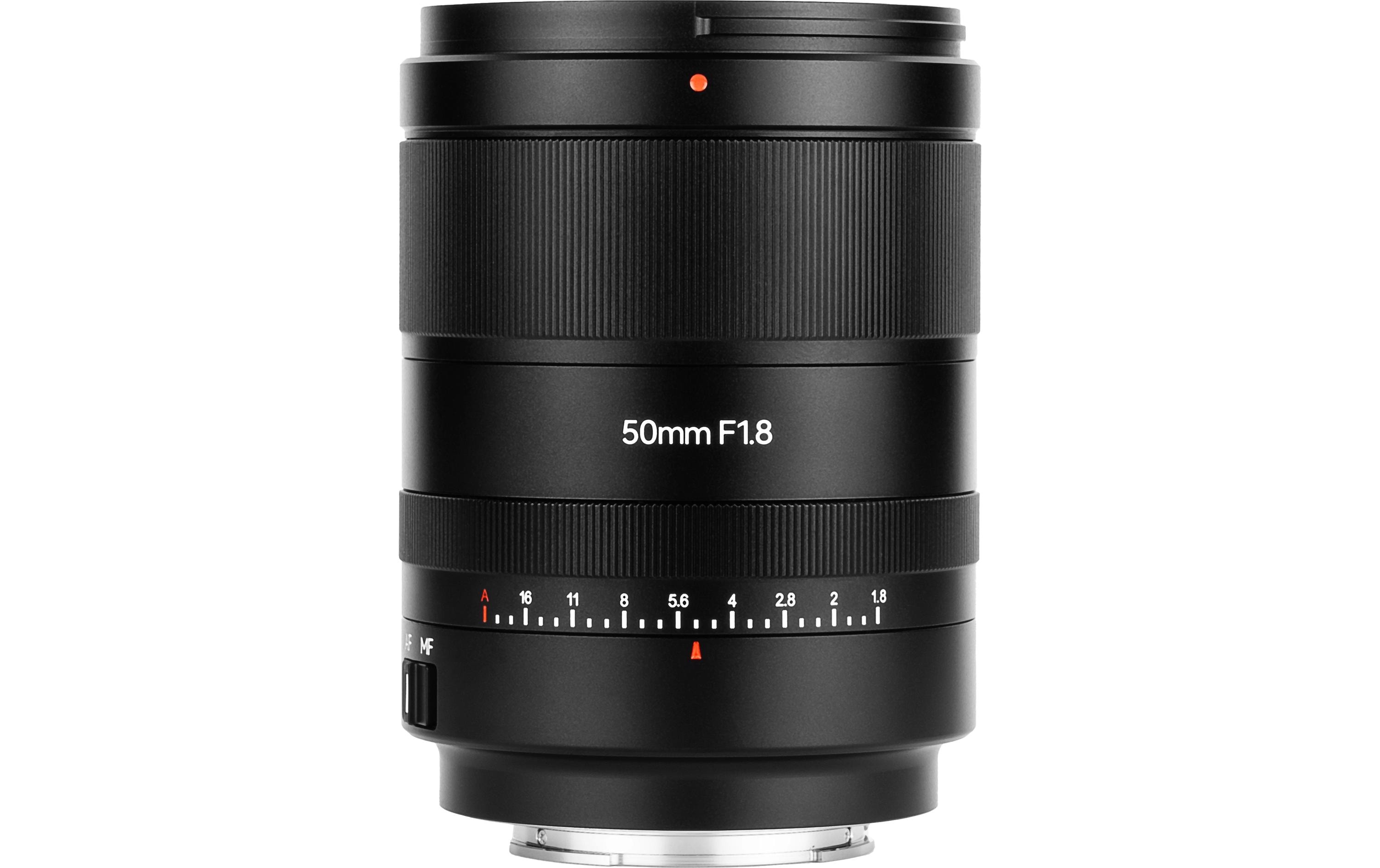Festbrennweite 50 mm F/1.8 AF – Sony E-Mount<br>Speziell für Sony E-Mount-Vollformatkameras entwickeltes AF-Objektiv