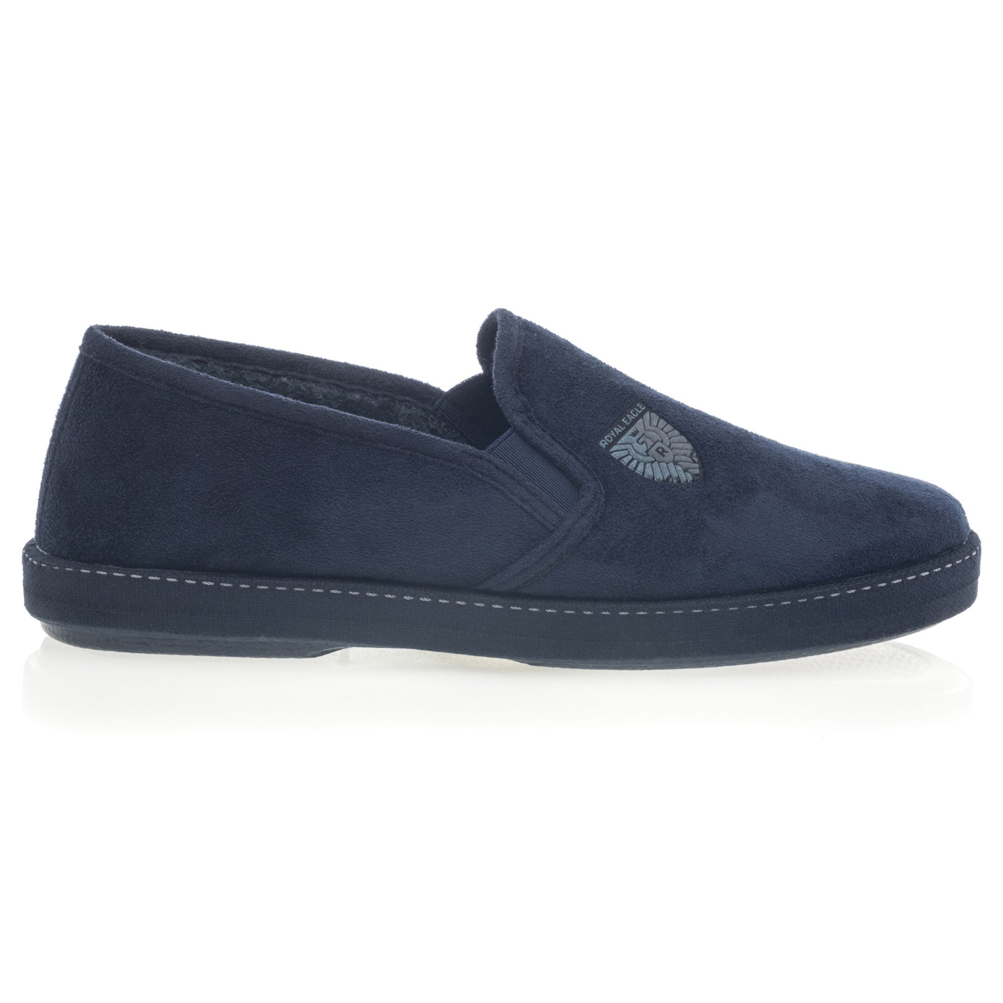Pantoufles peluche Homme bleu marine