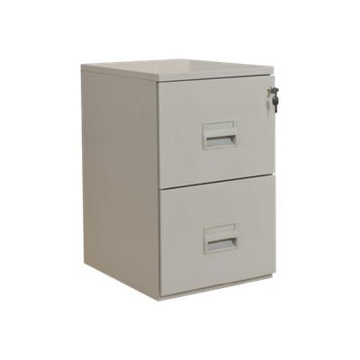 Classeur 2 tiroirs pour dossiers suspendus - 68 x 42 x 54 cm - gris