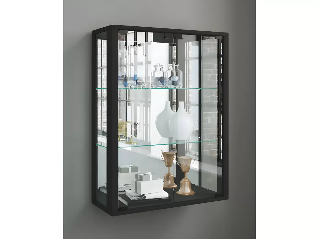 Vitrine murale verre vitrine Udina miroir
