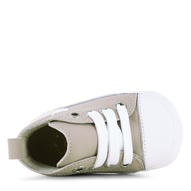 Shoesme taupe BABY-PROOF® schoentje Microfiber leer | Uni schoenen