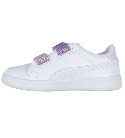 Puma Schuhe - Smash 3.0 L Glitter Klettband V PS - White/Lavende