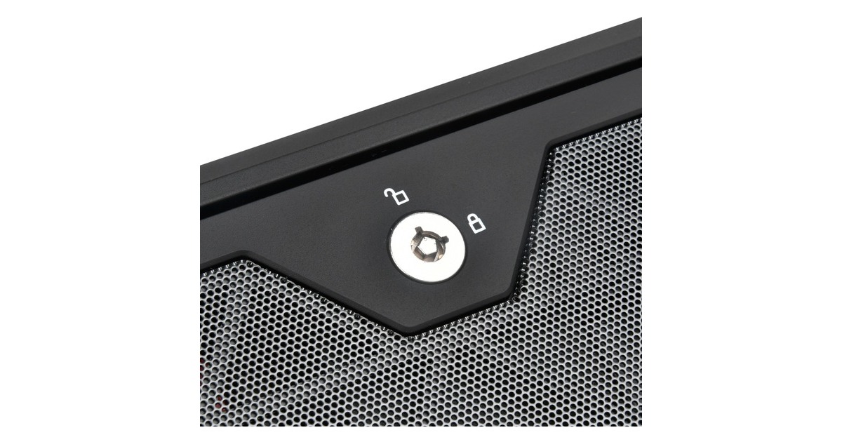 SilverStoneCS381B v1.1 rack behuizing  (Zwart | 2x USB-A 3.2 (5 Gbit/s) | 2x Audio)
