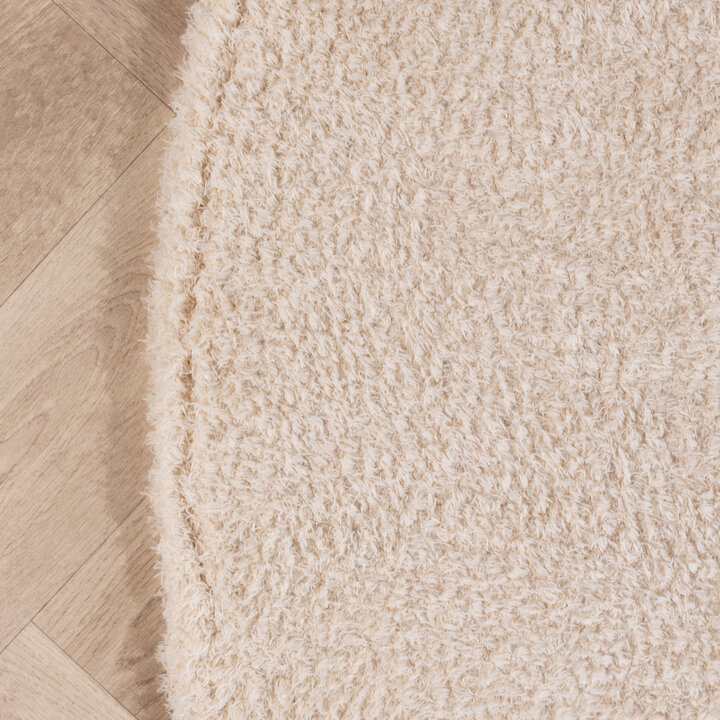 Zacht rond vloerkleed - Teddy Creme
