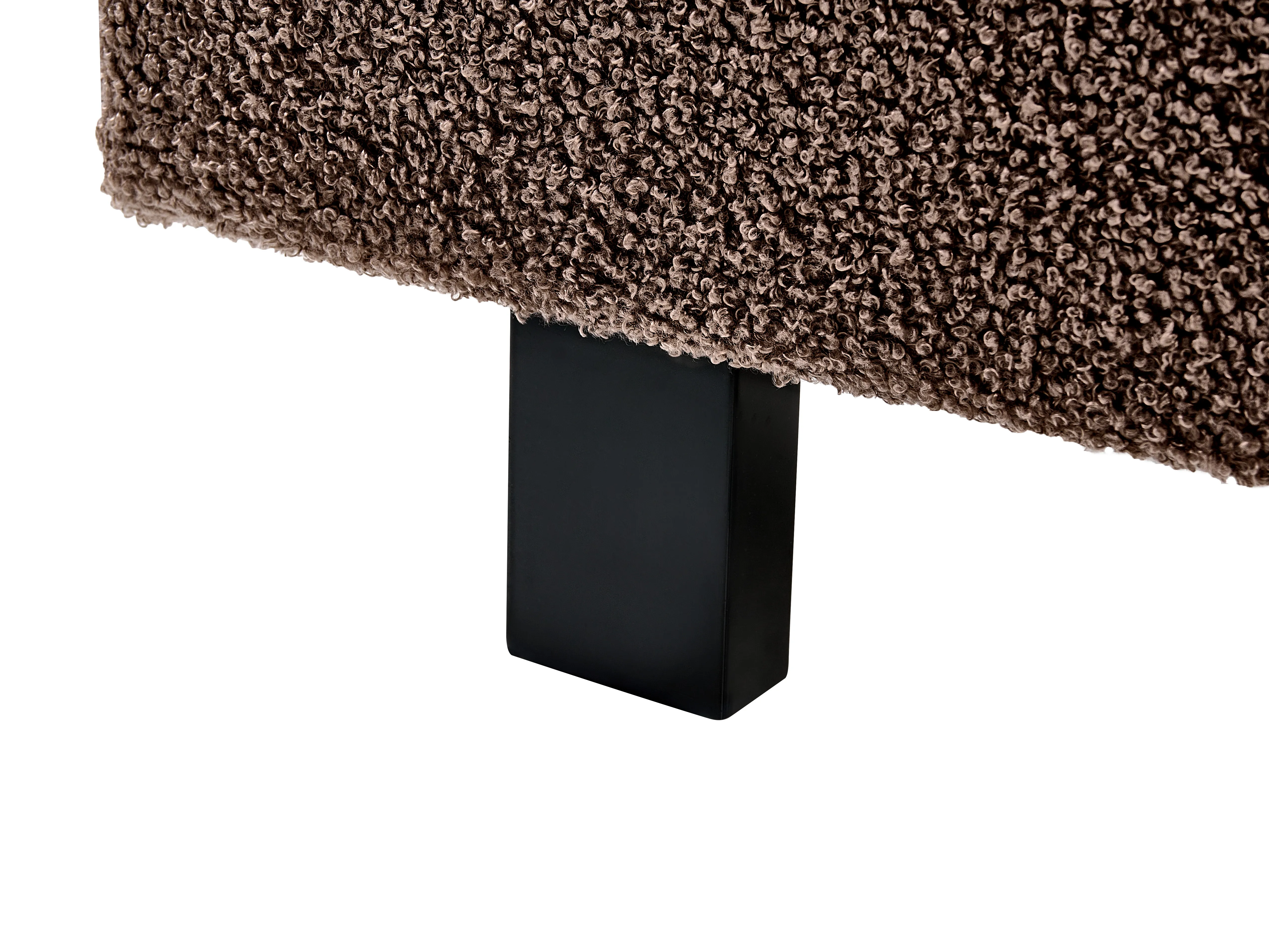 Bed Bouclé ALBI 180 x 200 cm Bruin