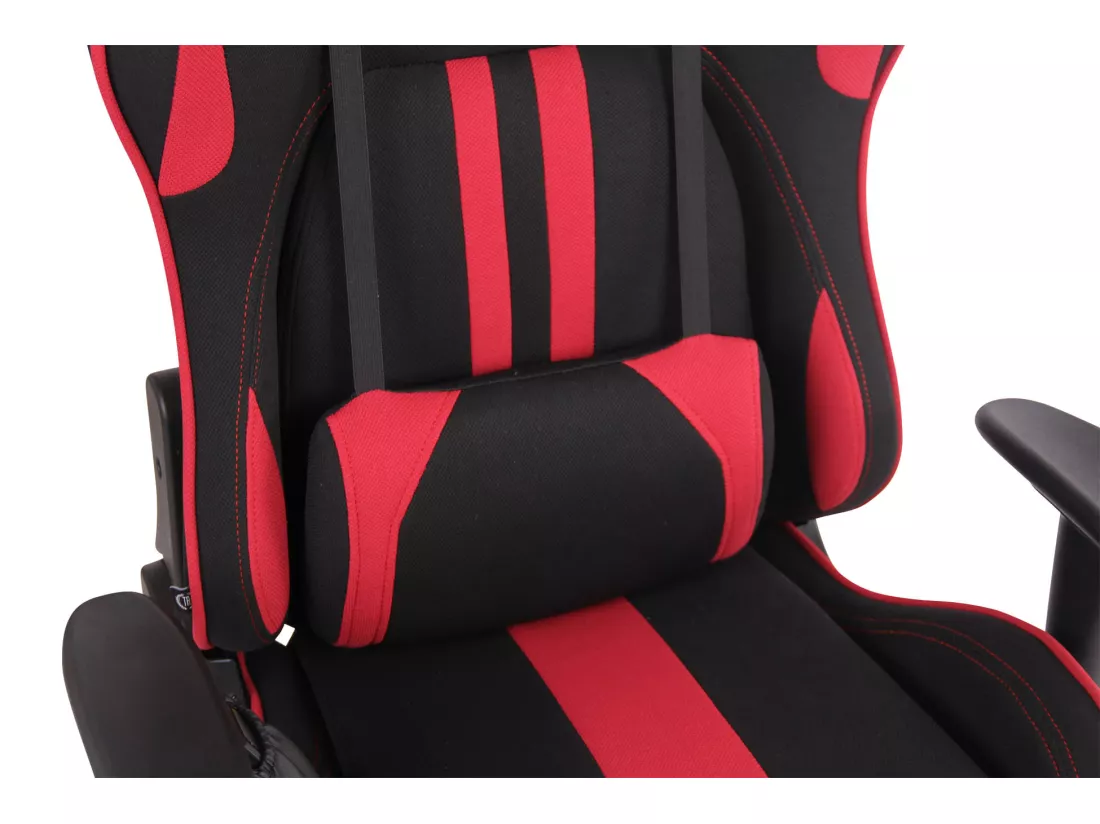 Chaise de bureau - Tissu & Métal chromé - Noir / Rouge - Limit XM