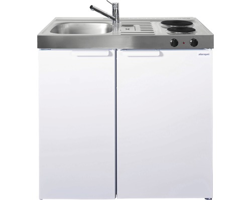 Stengel Keukens Minikeuken met apparatuur Kitchenline 90 cm wit hoogglans voorgemonteerd linker uitvoering 1109000002100