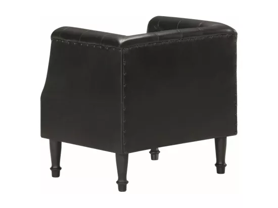 Fauteuil Noir Cuir véritable