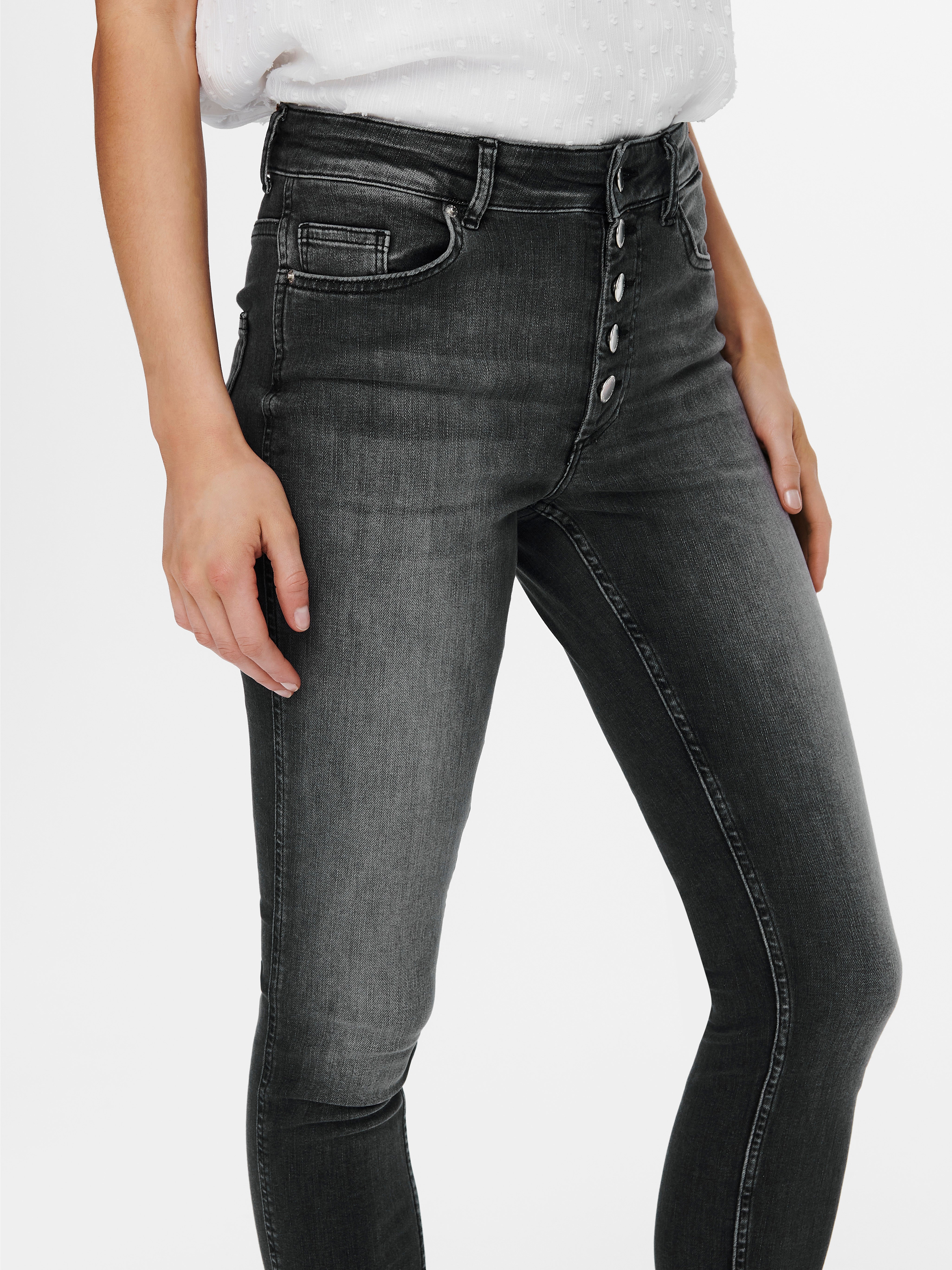 ONLBOBBY Mittlere Taille Skinny Fit Jeans Grey Denim