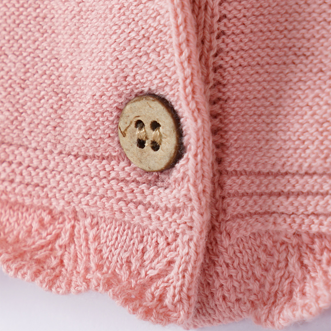 Topomini Baby Strickjacke mit Ajour-Muster rosa