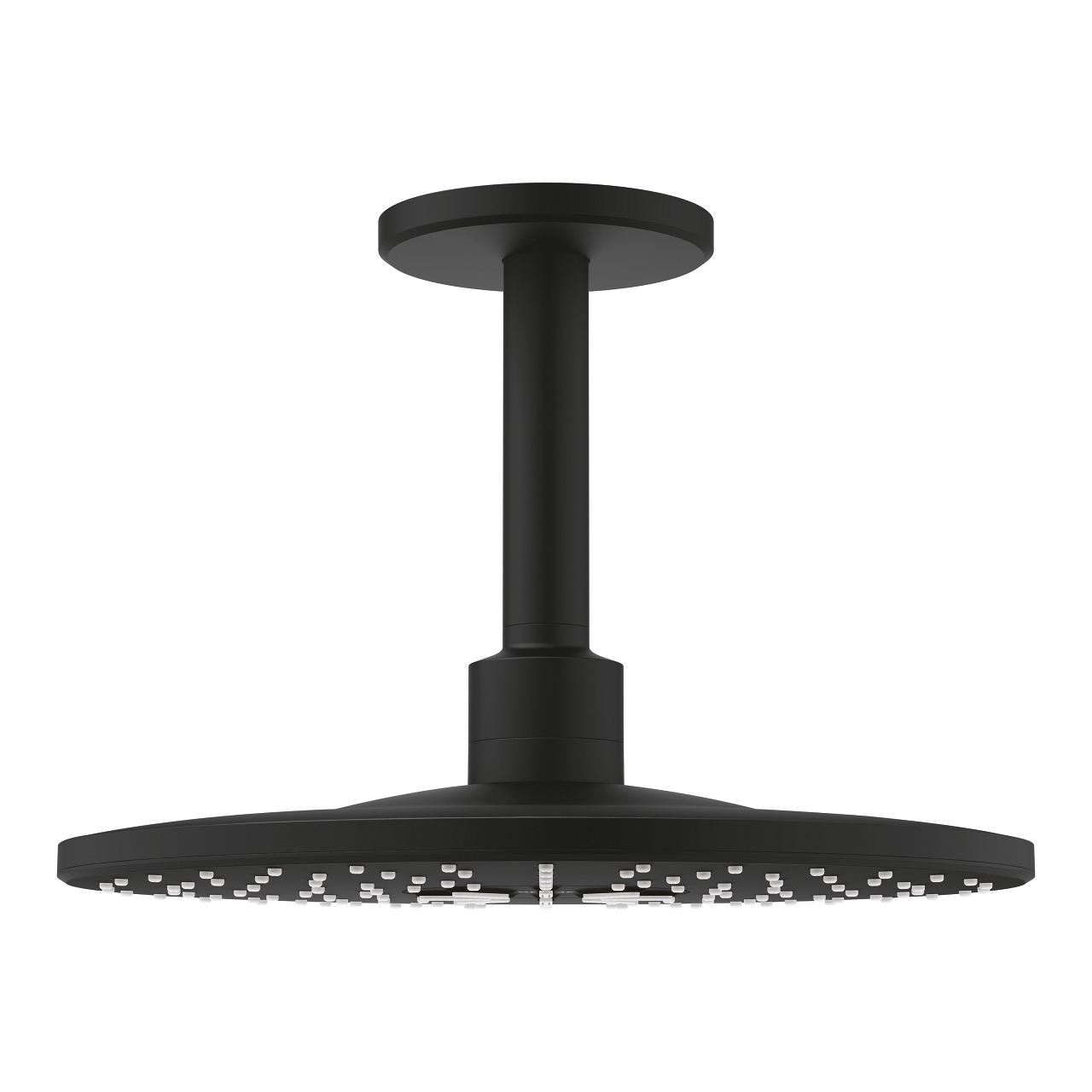 Grohe Rainshower hoofddouche 2 standen met plafondarm phantom black - zwart mat