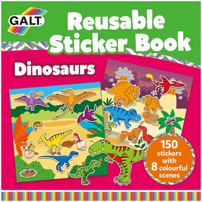 Galt Klistremerkebok Gjenbrukbar Dinosaur