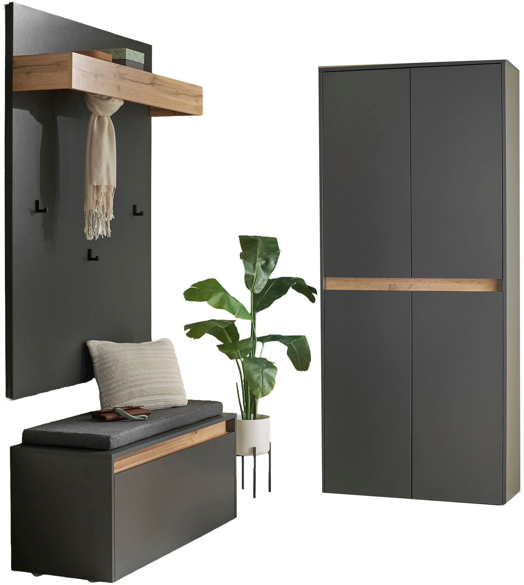 INOSIGN Garderoben-Set »City/Giron, moderne Garderobe, viel Stauraum, ca. 40 Schuhe« Set, 3 Stk. tlg.