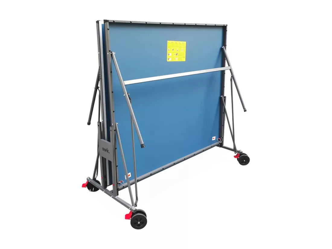 Table de ping pong INDOOR bleue - table pliable avec 2 raquettes et 3 balles. pour utilisation intérieure. sport tennis de table