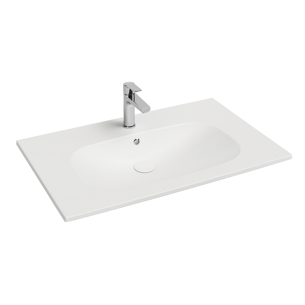Isvea Infinity wastafel 80x50cm wit mat