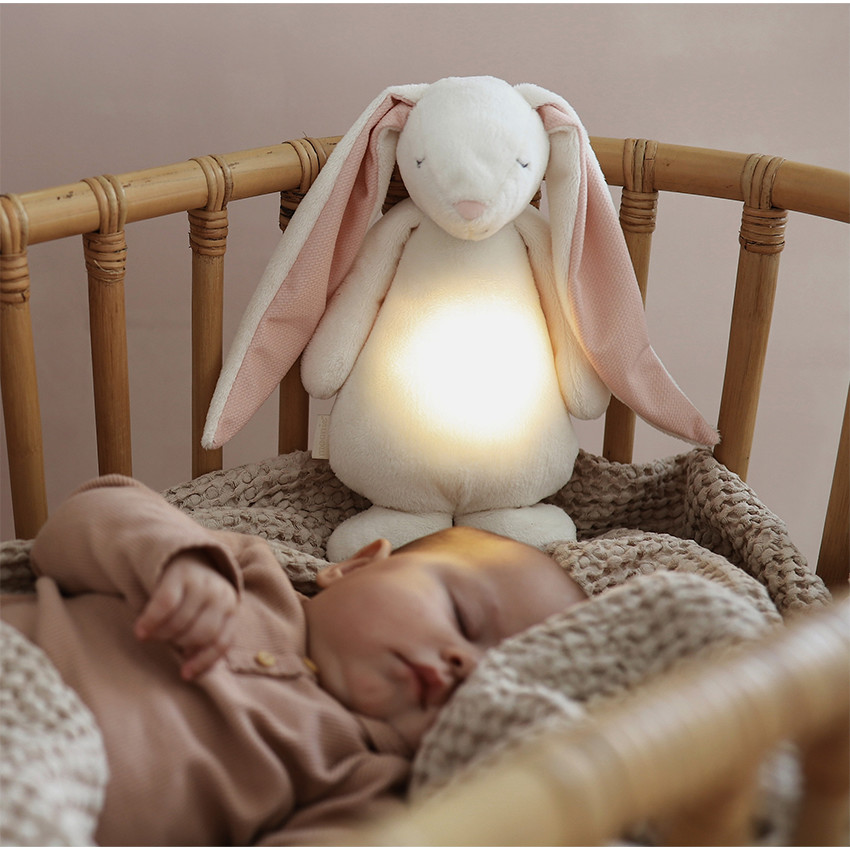 Doudou veilleuse Son et Lumière Powder Rose