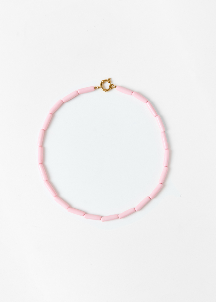 Loesje ketting roze