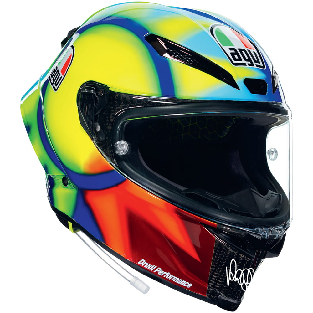 AGV - Casque Pista GP RR Soleluna 2021 Bleu / Jaune / Rouge