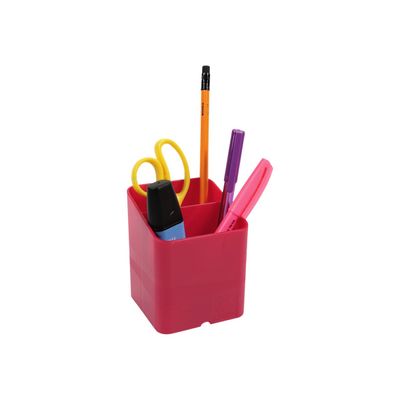 Exacompta Pen-Cube - Pot à crayons framboise