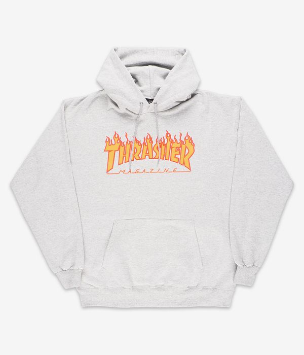 Thrasher Flame Hoodie (heather grey)