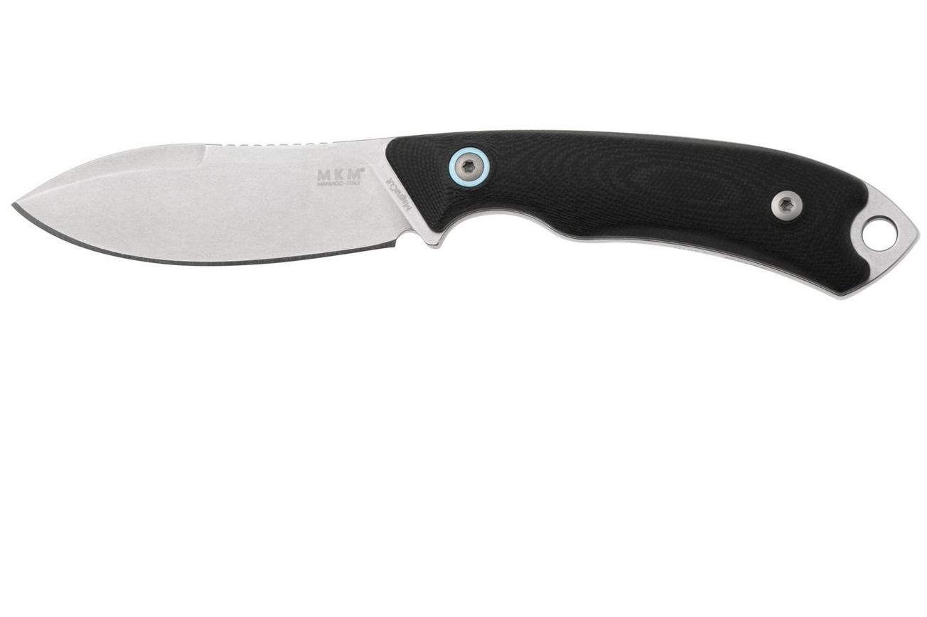 MKM Pocket Tango 1 Nessmuk PT1-GBK Black G10 vaststaand mes, David C. Andersen design