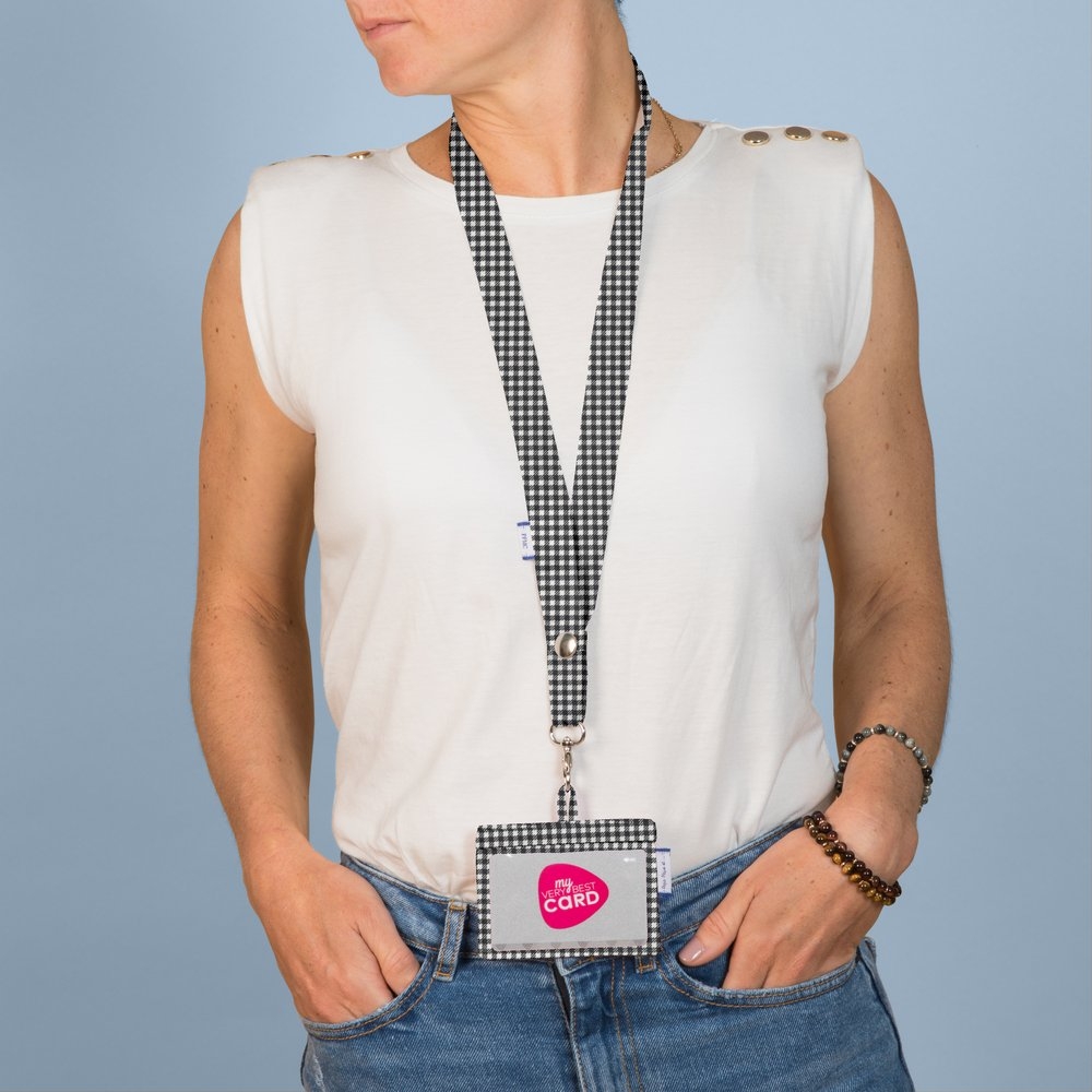 Porte-Clés Collier Vichy Noir