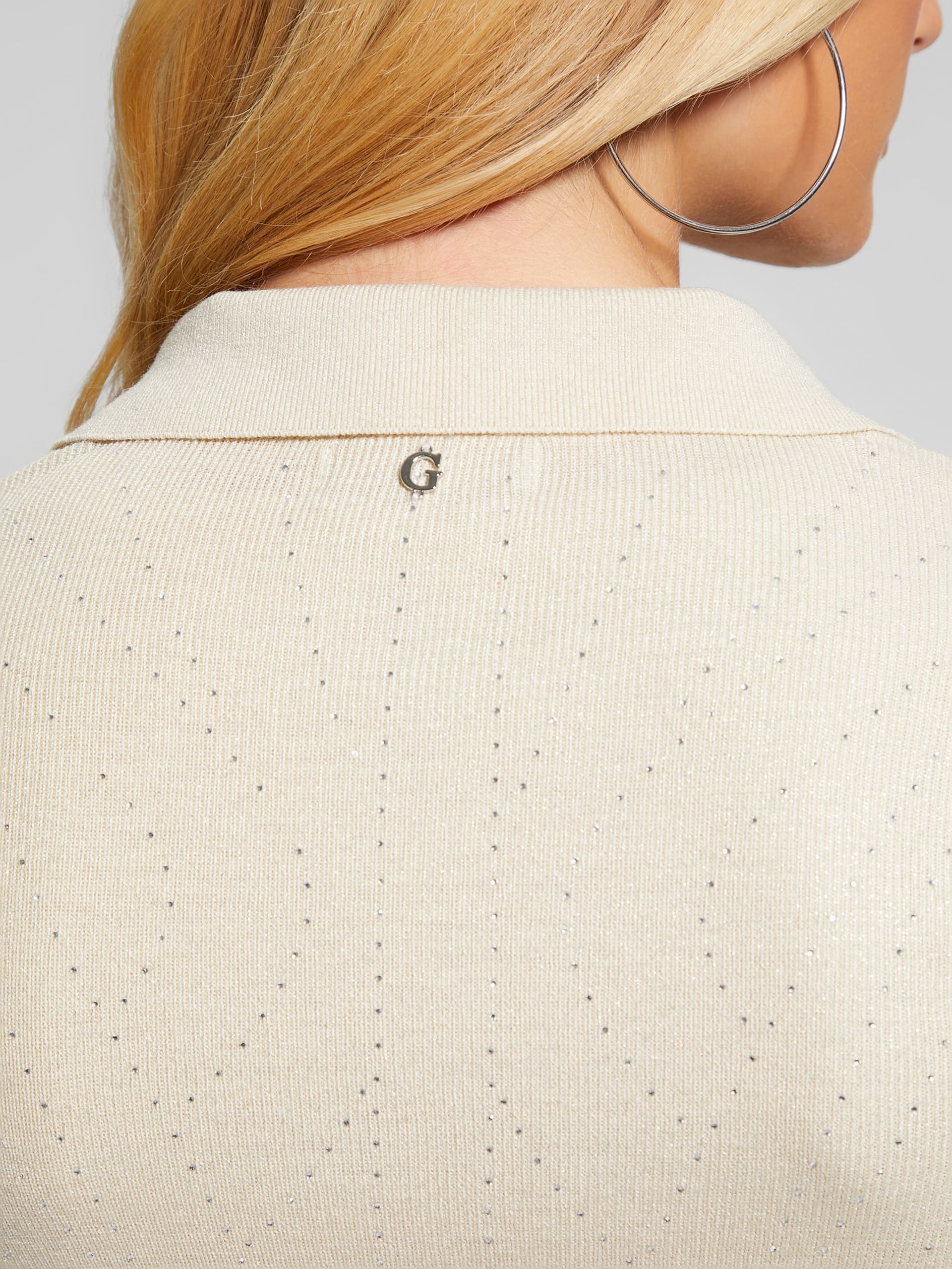 Camisa de malha Giovanna com strass
