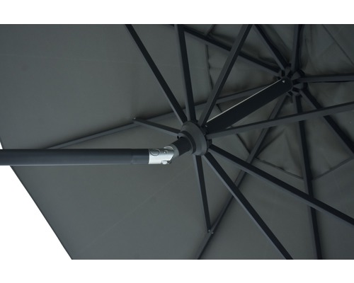 Soluna parasol, Ø 300 cm, polyester (PES), donkergrijs