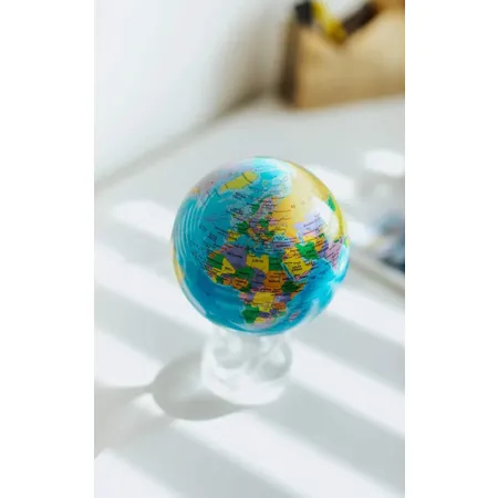 MovaGlobes Blue Political Map World Globe Earth
